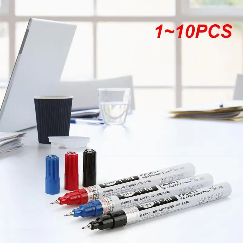 

1~10PCS Art 0.7mm Extra Fine Point Permanent Paint Metallic Marker Pen Car Paint Scratches Repair Pen Brush Universal