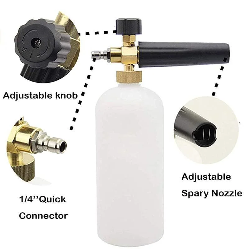 High - Pressure Washer Set - 300 bar, Multi - Purpose, 1L Foam Cannon, 5 Nozzles, M22 - 14 Connection, 1/4 Quick Connect 2