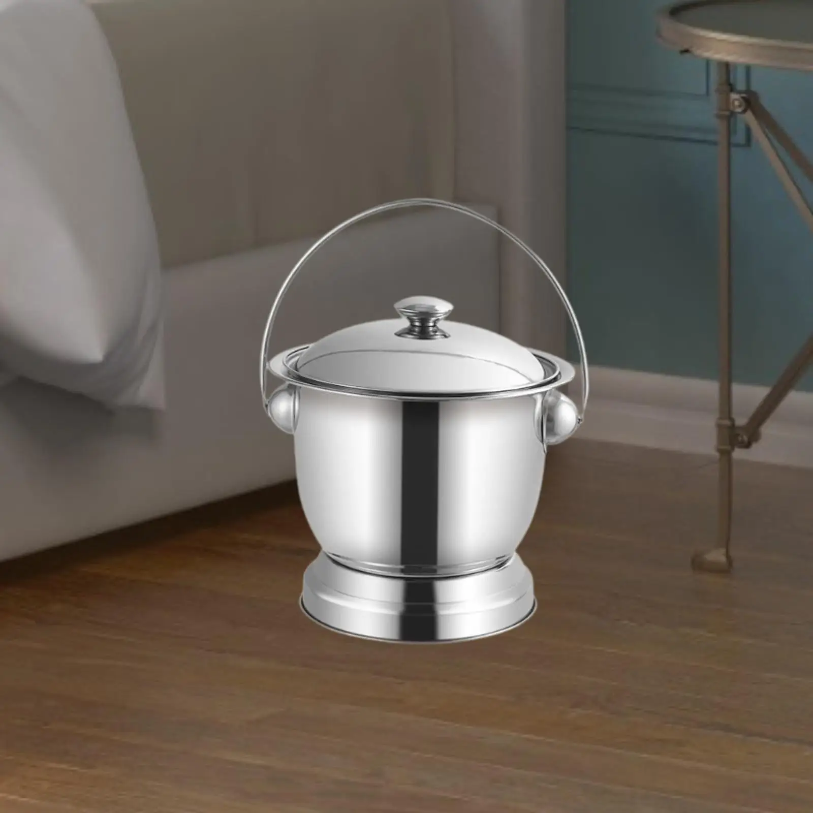 Chamber Bucket with Lid Handle Night Urine Bucket Bedpan Urinal Night Urine Jug for Female Male Child Women Men Home Use Bedroom 2
