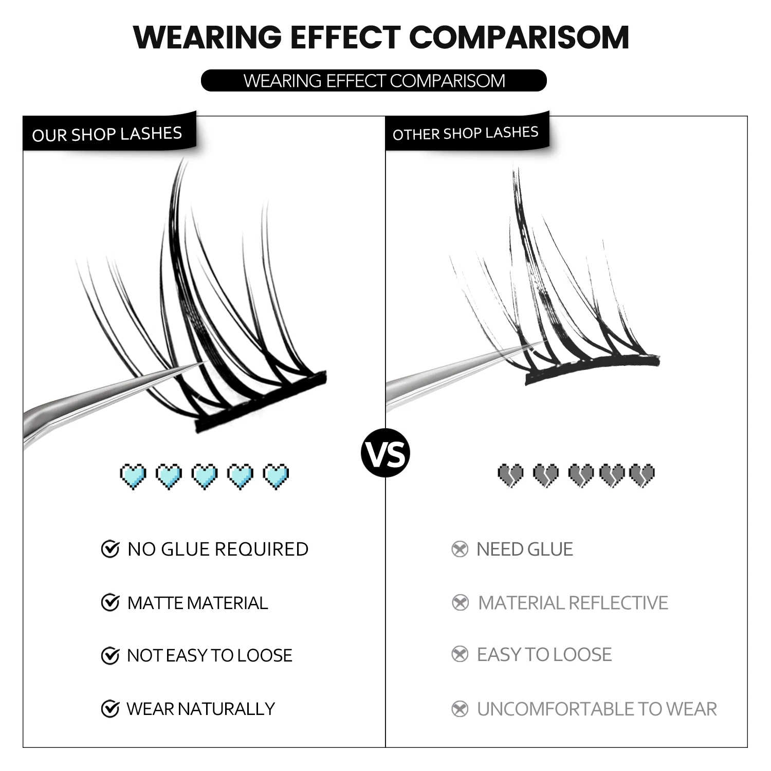 DIY False Eyelashes Clusters Kit Sunflower Manga False lashes Natural Anime Lashes Effect Individual Lashes Extension Kit Makeup fake eyelashes lash extension kit eyelash set