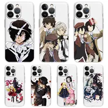 

Phone Case For iPhone 13 11 12 Pro Max X XR XS 7 8 Plus SE 2020 Transparent Soft Cover TPU Coque Bungou Stray Dogs Dazai Osamu