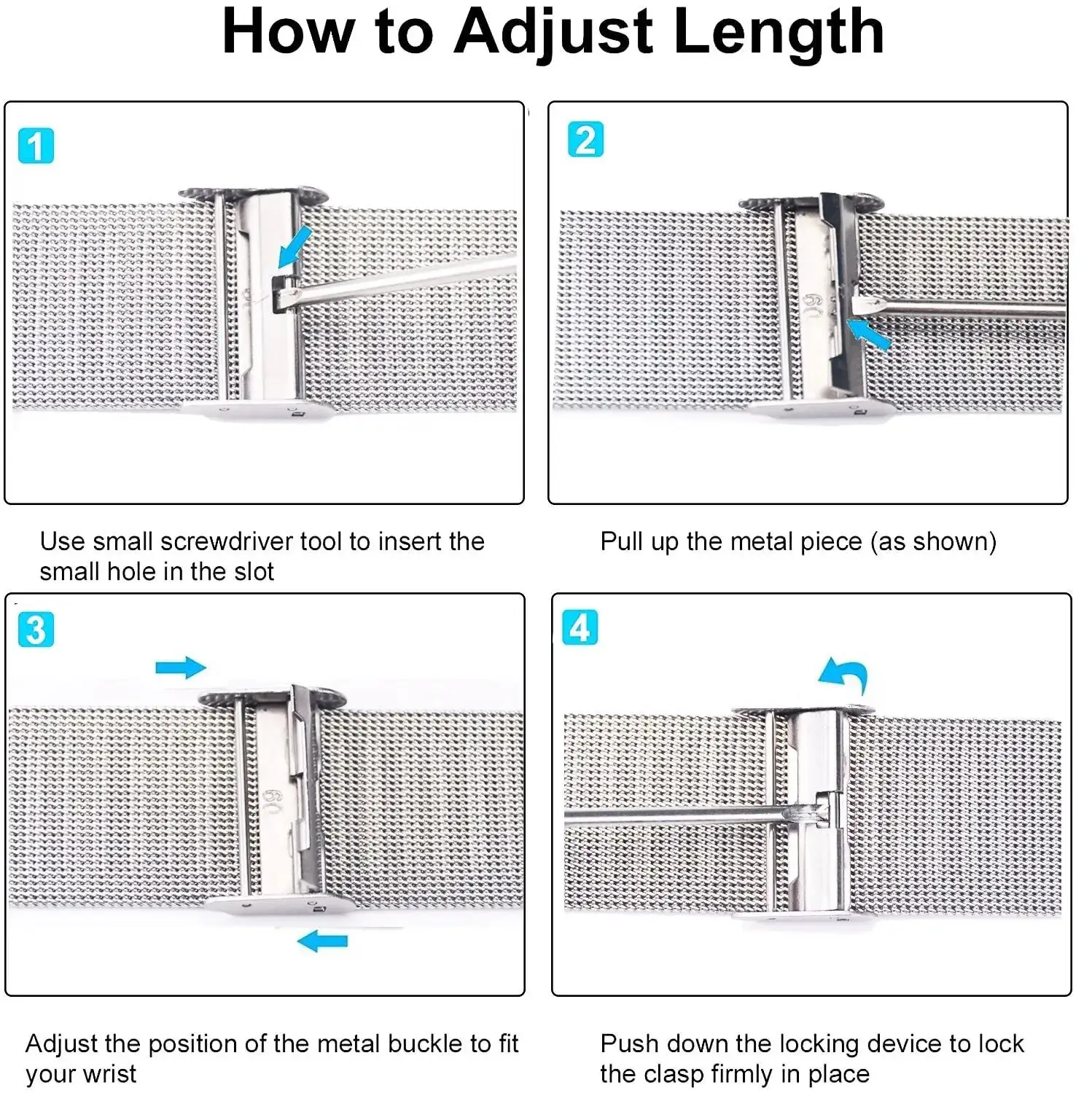 Premium Metal Strap and Protective Case for Smart Bracelet/Wristband