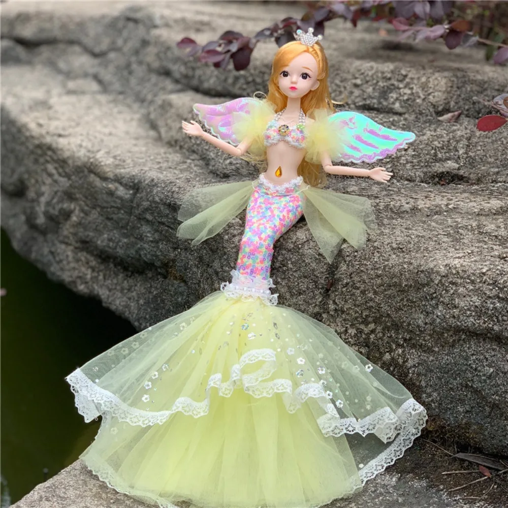 Trendy Handmade DIY Mermaid Dress Up 45cm Dress Up Fairy Wings Multi Joints Girl Gift