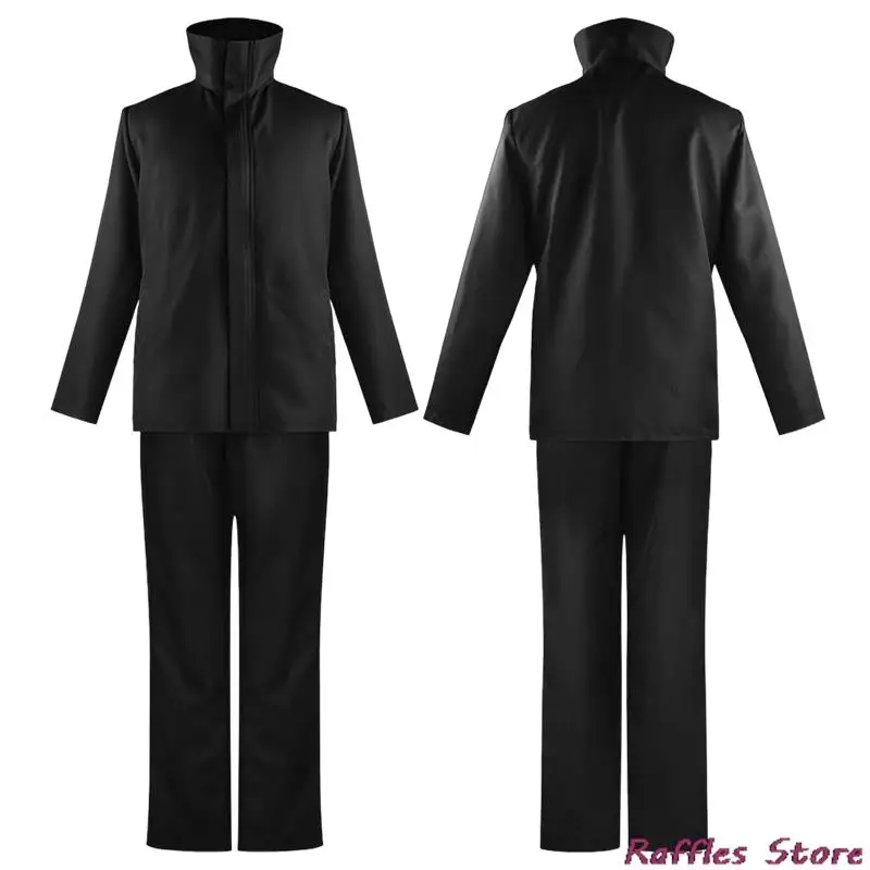 

Anime Jujutsu Kaisen Gojo Satoru Cosplay Costume Uniform Gojo Satoru Black Clothes Glasses Suit Halloween Costumes for Men Women
