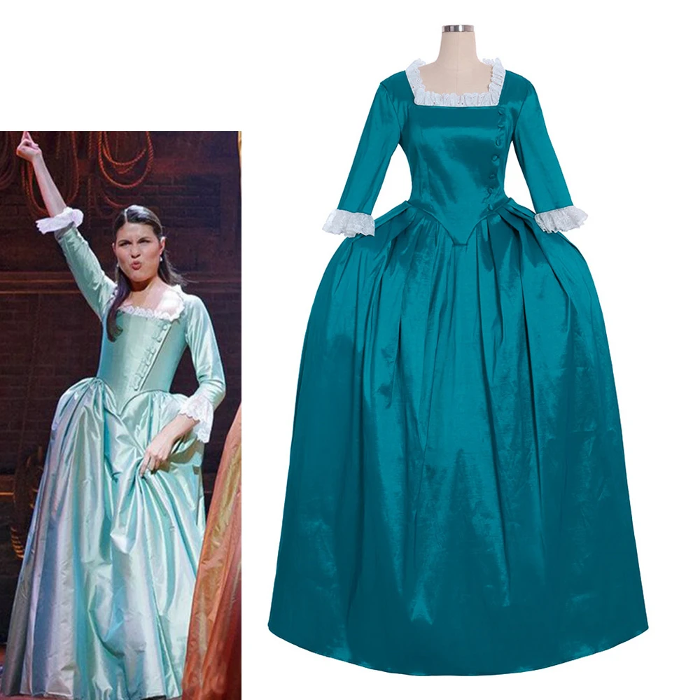 18Th Century Hamilton Costume Coloniale Vintage Vittoriano Vestito Marie Antoinette Ball Gown Musical Stage Performance Outfits