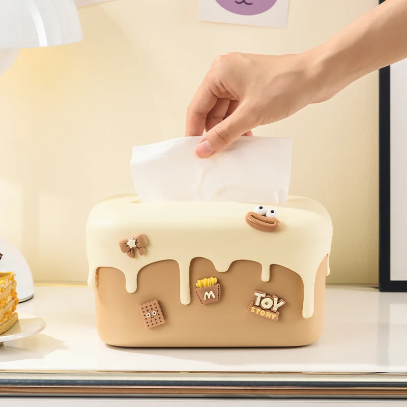UFORU Cream cake tissue box living room high-grade light luxury art exquisite creative table storage paper box 3