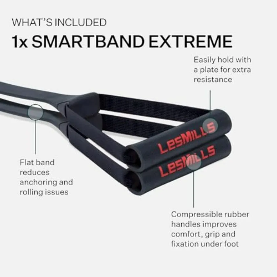 SMARTBAND Extreme Workouts Bands with Handles for Women and Men, Resistance Bands for Working Out, Stretch Bands for Exercise at