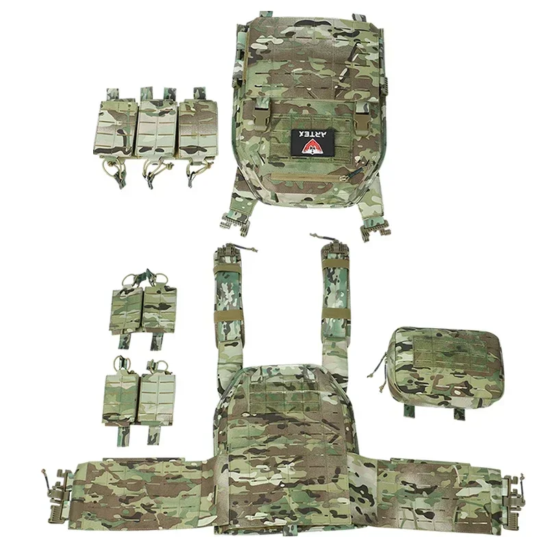 Ranger Green Plate Carrier Tactical Vest With Quick Release Security Molle Chaleco Tactico Bandolier Laser Cut Tactical Vest 3