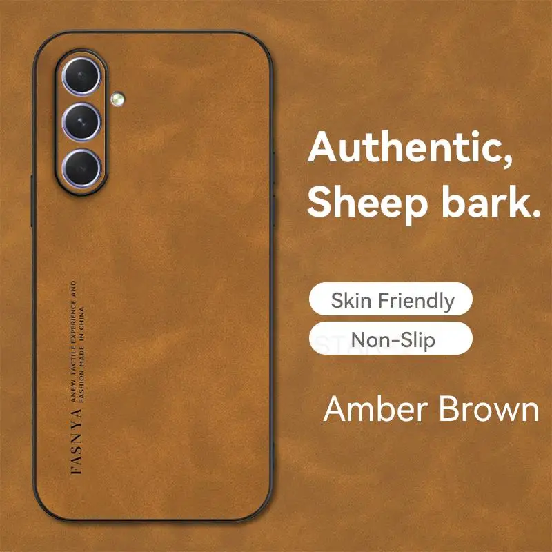Luxury Sheepskin Leather Phone Case - Elegant Back Cover