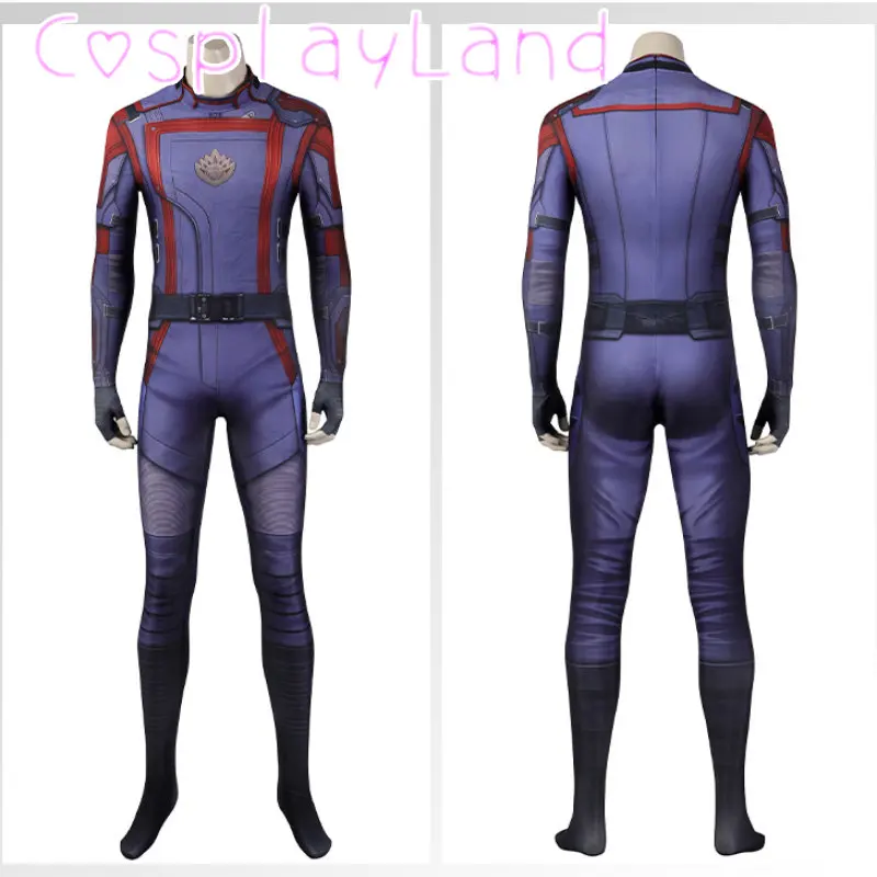 

2023 Movie Star Lord Cosplay Costume Guardians Peter Jason Quill Man Uniform Suit Adult Superhero Costumes 3D Print Jumpsuit