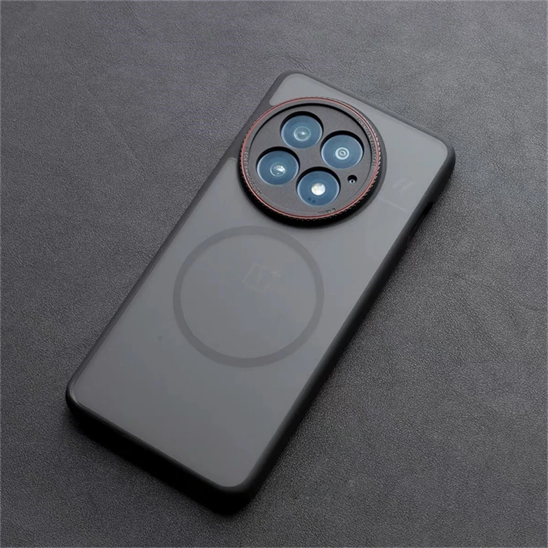 Magnetic MagSafe Acrylic Matte Transparent Case with Soft Edge Bumper