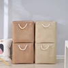 Linen Fabric Storage Basket Large-capacity Household Finishing Storage Basket Laundry Bag Perfect for Home Storage Organization 5
