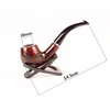 Handmade 14.5cm Length Classic Bent Wooden Smoking Pipe With Beautiful Carve Patterns Smoking Tobacco Dry Herb Pipes 3