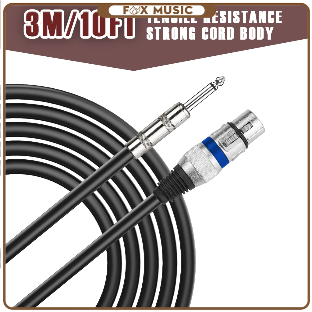 Cable Jack a XLR de 6,35mm, Cable de Audio macho a hembra de 3M/10 pies de longitud, para violín guitarra eléctrica, bajo|Partes y accesorios guitarras| AliExpress