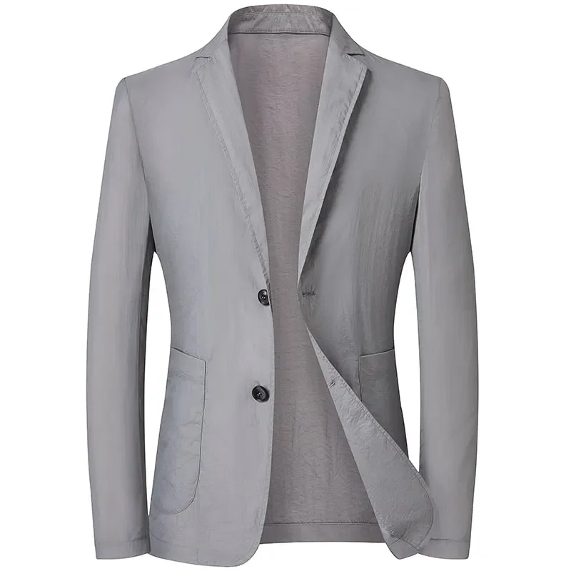 Business casual suit men's light and thin sunscreen suit single western top summer ice silk Korean version blazer