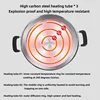 220V Large Capacity No Coating Stainless Steel Pancake Maker Non-stick Pan Multi-functional Electric Skillets,5.5CM Deep Pot 4
