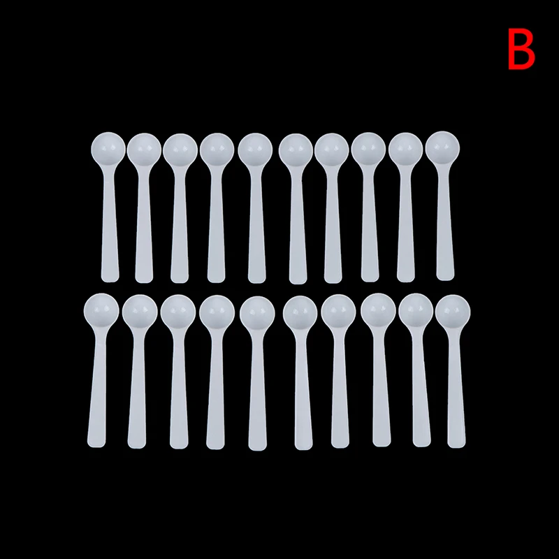 20PCS 1g Plastic 1 Gram Scoops/Spoons For Food/Milk/Medcine Measuring Spoon  ^