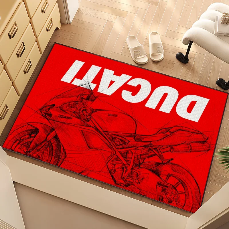 Motor Logo D-Ducati-S Cool Red By Mat For Bedroom Decoration Kitchen Bath Carpet House Super Absorbent Rug Foot Non-slip ^ 6 $ y 6