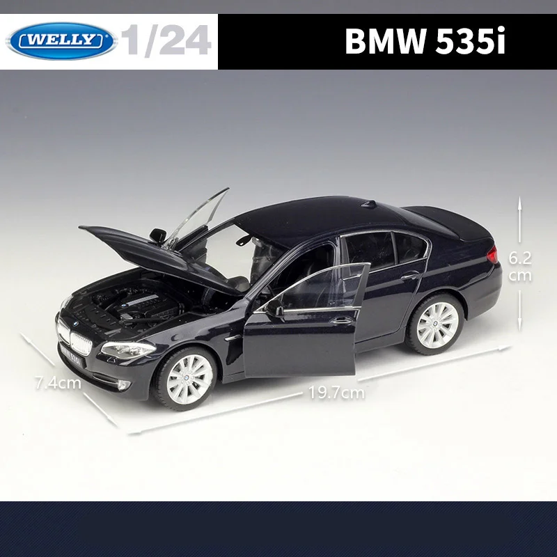 Welly 1:24 BMW 5 Series 535i Alloy Car Model Diecast Metal Toy Vehicles Model Car  High Simulation Collection Childrens Toy Gift