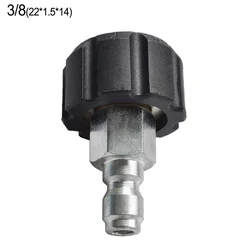 Premium Dual - Size Quick Connect Adapter - Black & Silver Finish (3percent8 QD male to)
