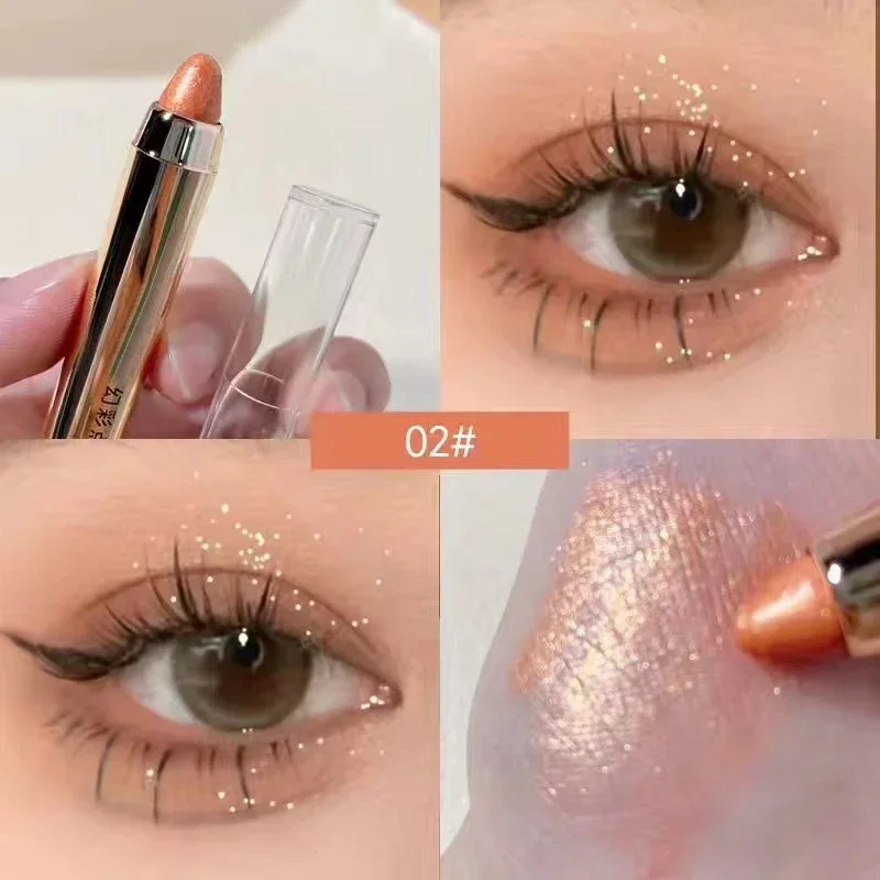 Double-headed Shimmer Eyeshadow Stick Easy Glitter Highlighter Eyeshadow Pencil Brightening Makeup Champagne Gold Eyeliner eyeshadow stick eyeshadow pencil eyeshadow pen eyeshadow eyeliner