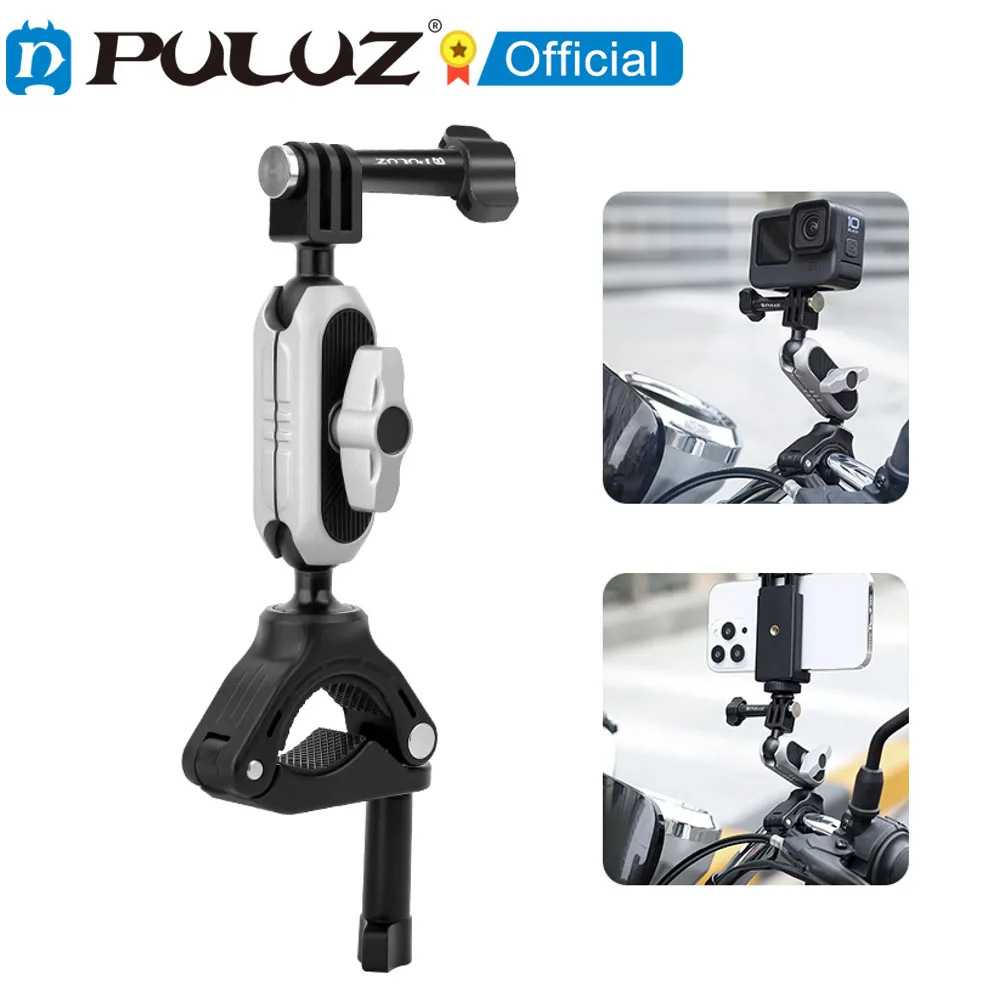 

PULUZ Handlebar Arm Mount with Phone Clamp & Mount Adapter & Long Screw for Gopro Sports Cameras and Smartphones