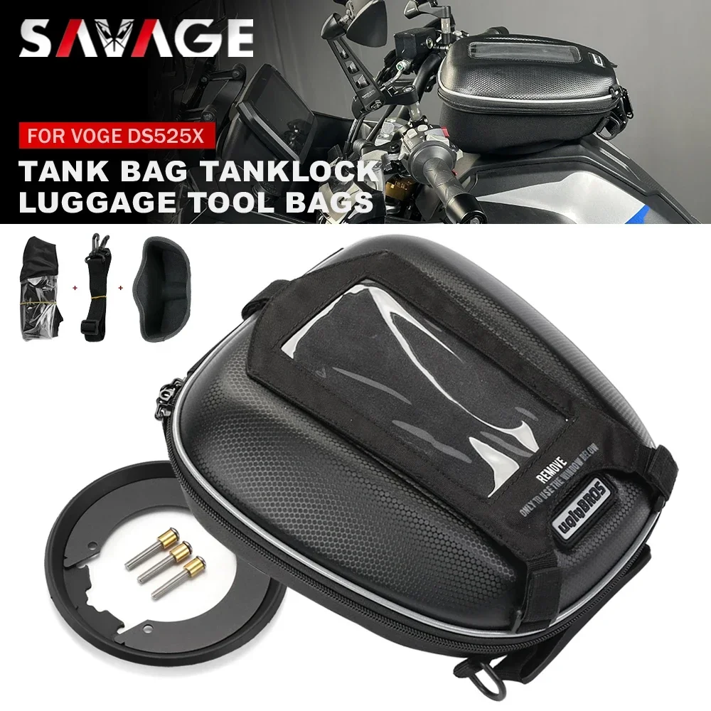 525 DSX Tank Bag Tanklock For VOGE DS525X Valico 525DSX 2023 2024 Motorcycle Racing Luggage Backpack Saddle Tool Bag Waterproof g310gs motorcycle tank bag luggage tanklock racing for bmw g310r g310 gs r g 310gs 2016 23 motorcycle tank front bag waterproof