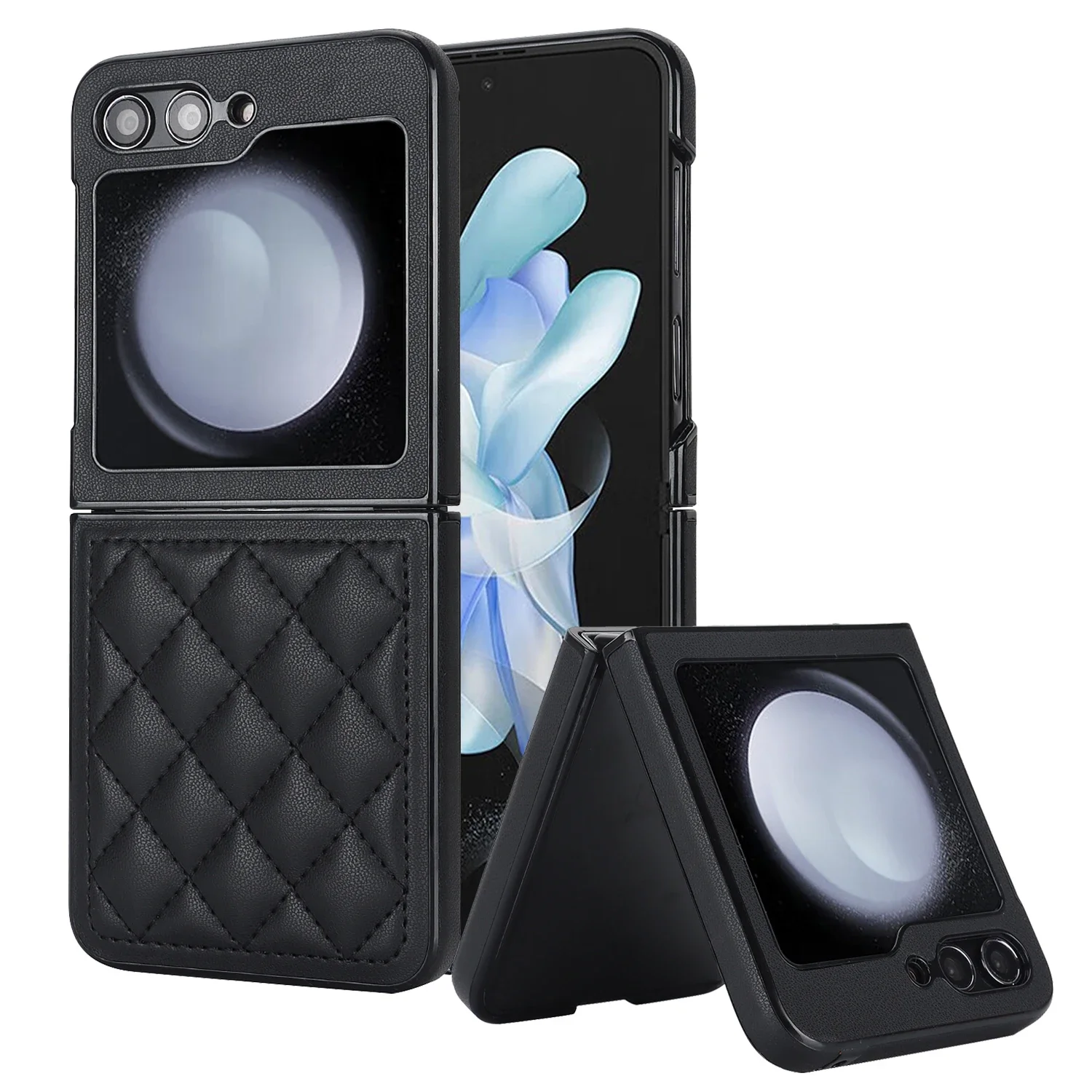 Luxury Premium PU Leather Shockproof Protector Case - Folding Anti-Drop Hard Back