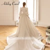 Ashley Carol Satin Wedding Dresses For Woman 2024 Square Collar With Long Sleeve Jacket A-Line Bridal Gown Vestidos De Novia 4