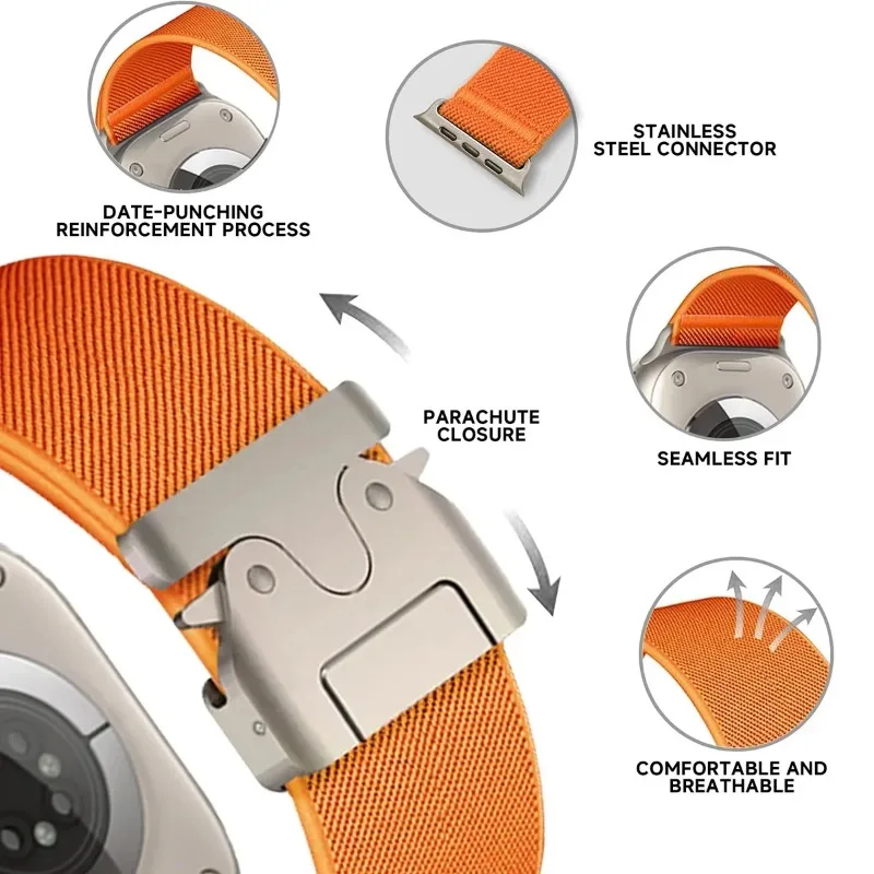 Braided Elastic Parachute Nylon Strap
