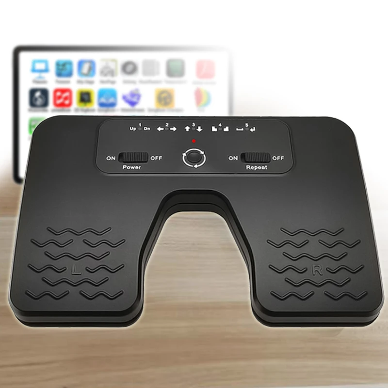 Yueyinpu Wireless Foot Pedal Double Switch Music Page Turner for iOS  Android Windows Tablets Smartphones Rechargeable Anti-Skid