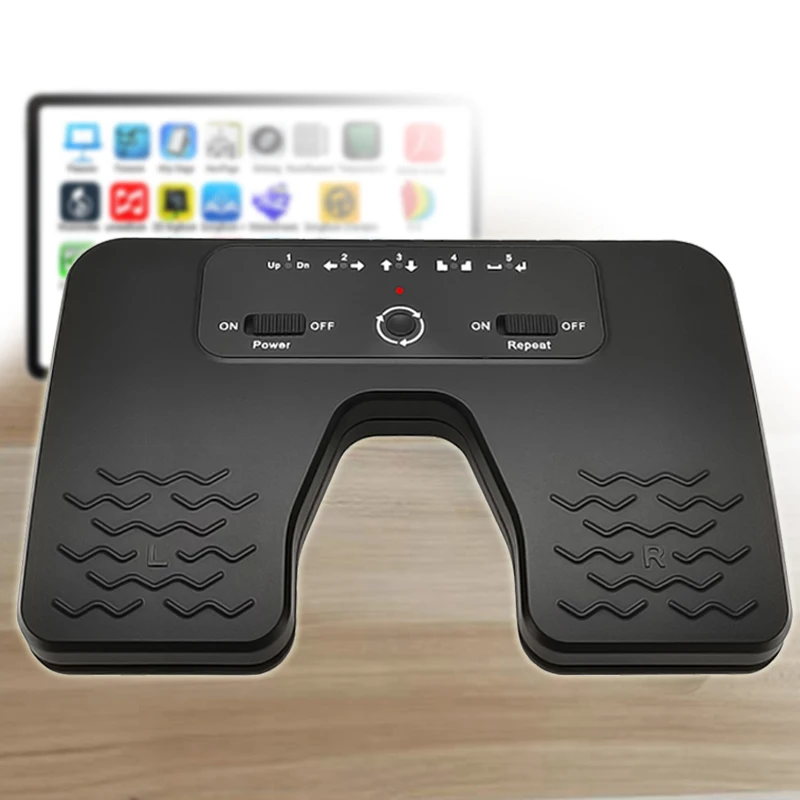 Yueyinpu Wireless Foot Pedal Double Switch Music Page Turner Per Ios Android Windows Tablet Smartphone Ricaricabile Antiscivolo