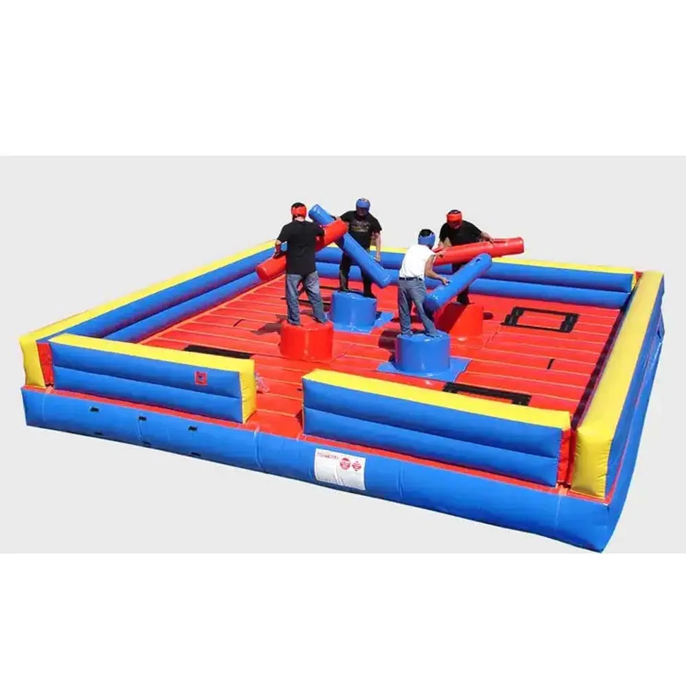 Backyard Pedestal Inflatable Gladiator Game Inflatable Jousting Arena PVC Fighting Arena For Outdoor Interactive Challenge 3