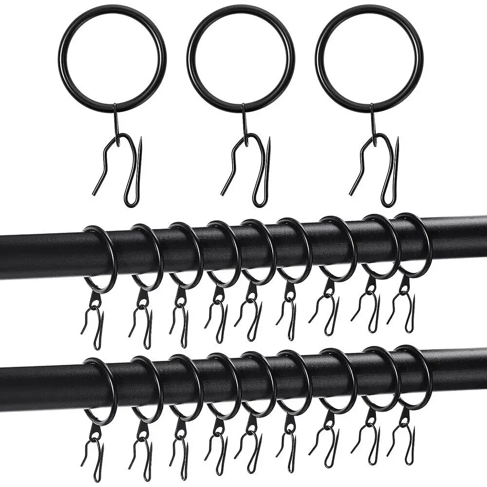 50Set Curtain Gathering Hook Ring Pencil Pleat Metal Gather Hooks Pinch Pleat