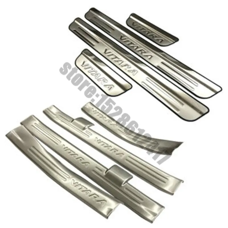 

Stainless Steel Car Scuff Plate Car Door Sill Protection Stickers For Suzuki Vitara 2015 -2020 Car Accessories