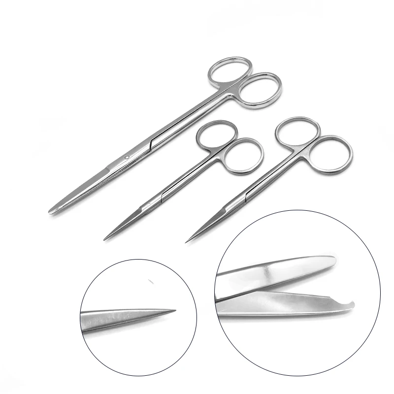 Medical suture removal scissors stainless steel crescent mouth scissors medical cosmetic surgery double eyelid removal scissors