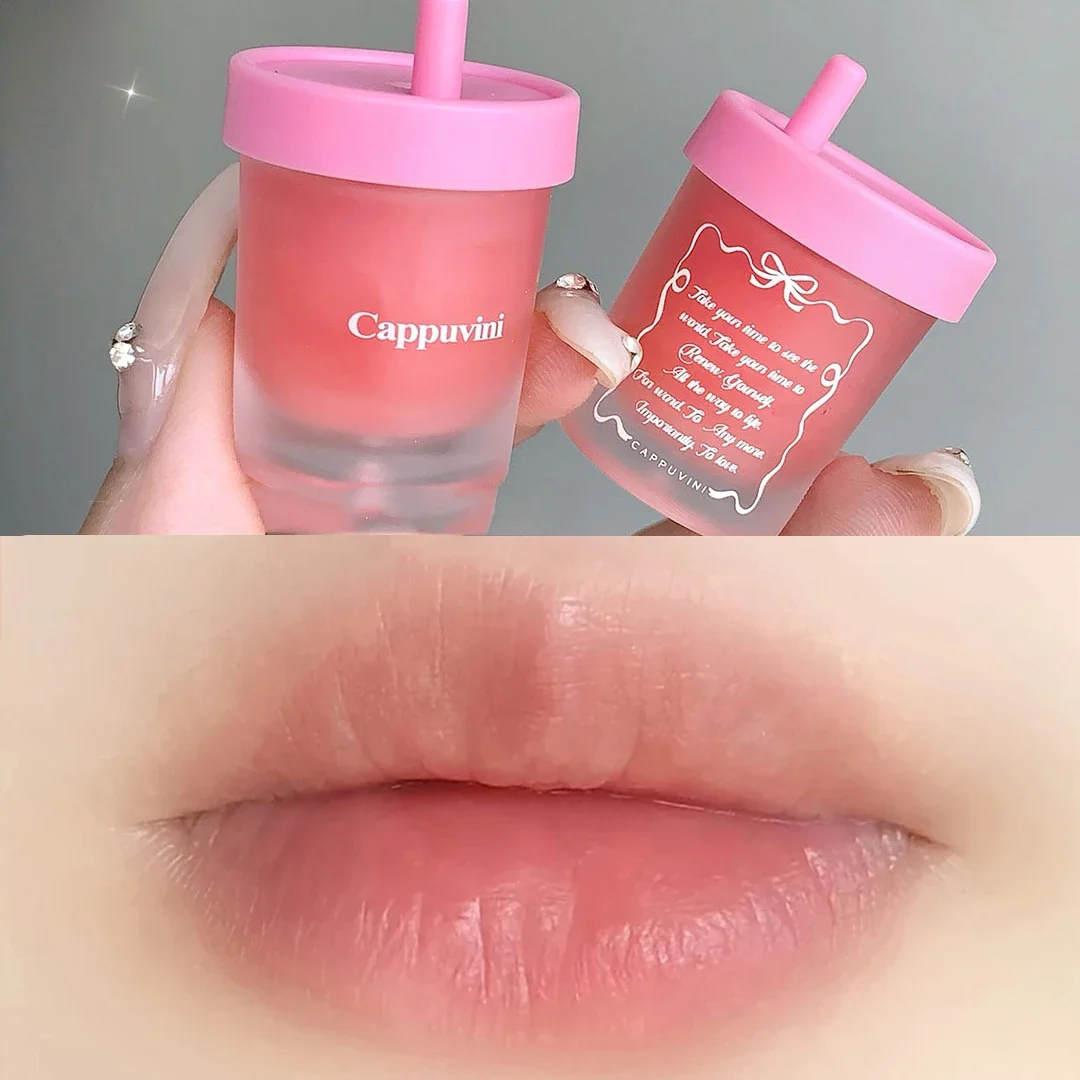 Juice Mug Moisturizing Lip Mask Hydrating Lightening Lip Lines Fruity Makeup Solid Tinted Balm Jelly Gloss Jar Makeup