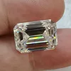 Moissanite Stone D Color Emerald Cut VVS1 Gemstone  Diy Charms Jewelry Material Pass Diamond Tester with GRA Certificate 3