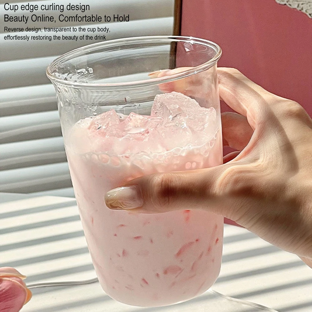 Glass Cup High Borosilicate Heat-resistant Latte Coffee Mug Cold Drinkware Water Cups Milk Beer Juice Tea Cup Whiskey Wine Glass glass cup