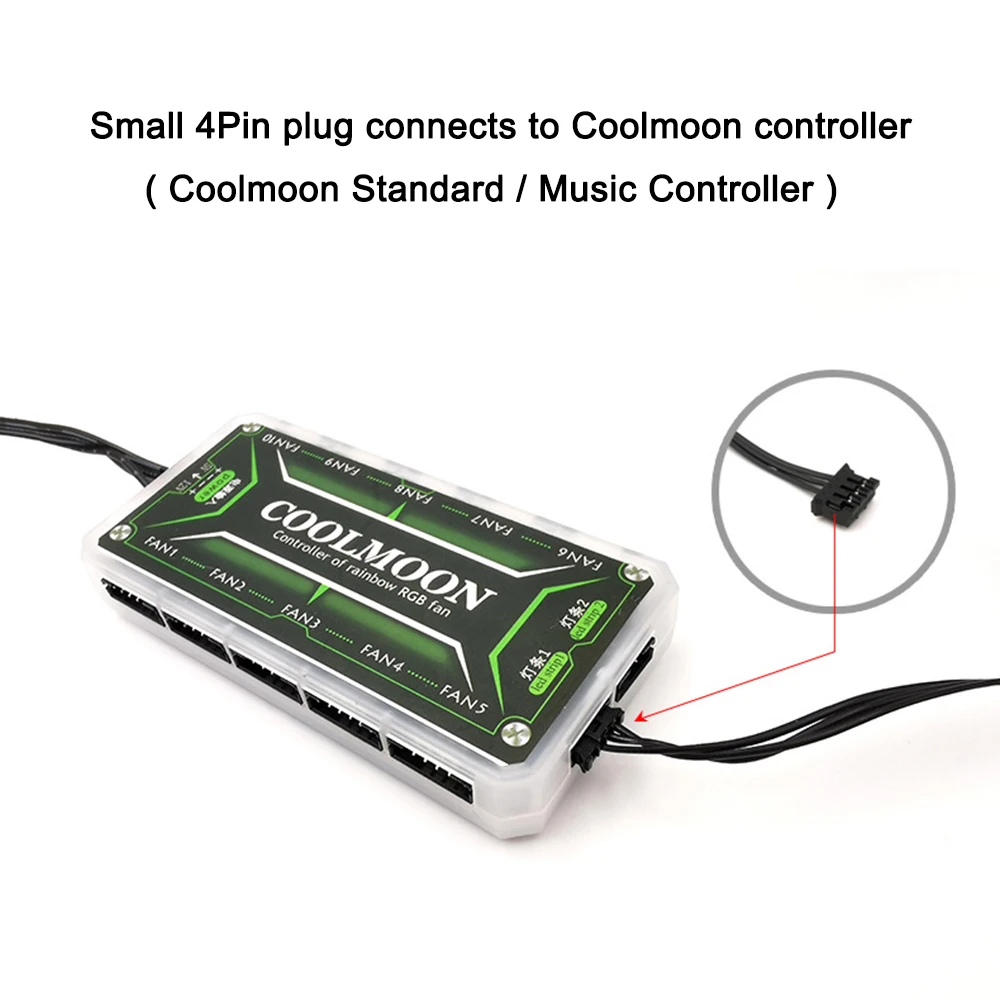 Coolmoon Rgb Conduziu a Luz Suporte da Placa Gráfica 25cm 28cm 5v Pequeno 4pin Gpu Suporte Vga para Acessórios do Computador Chassi pc - Imagem 5