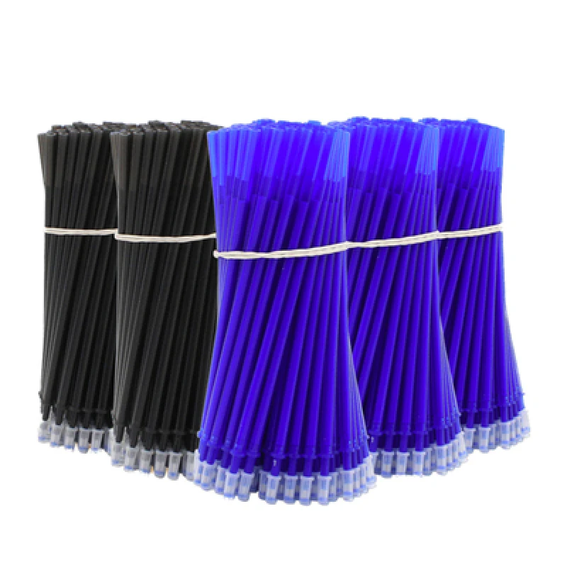 Gel Pen Refill Rod Set 30/50/100Pcs/Lot 0.5mm Erasable Blue Black Ink Shool Washable Handle Writing Stationery Supplies