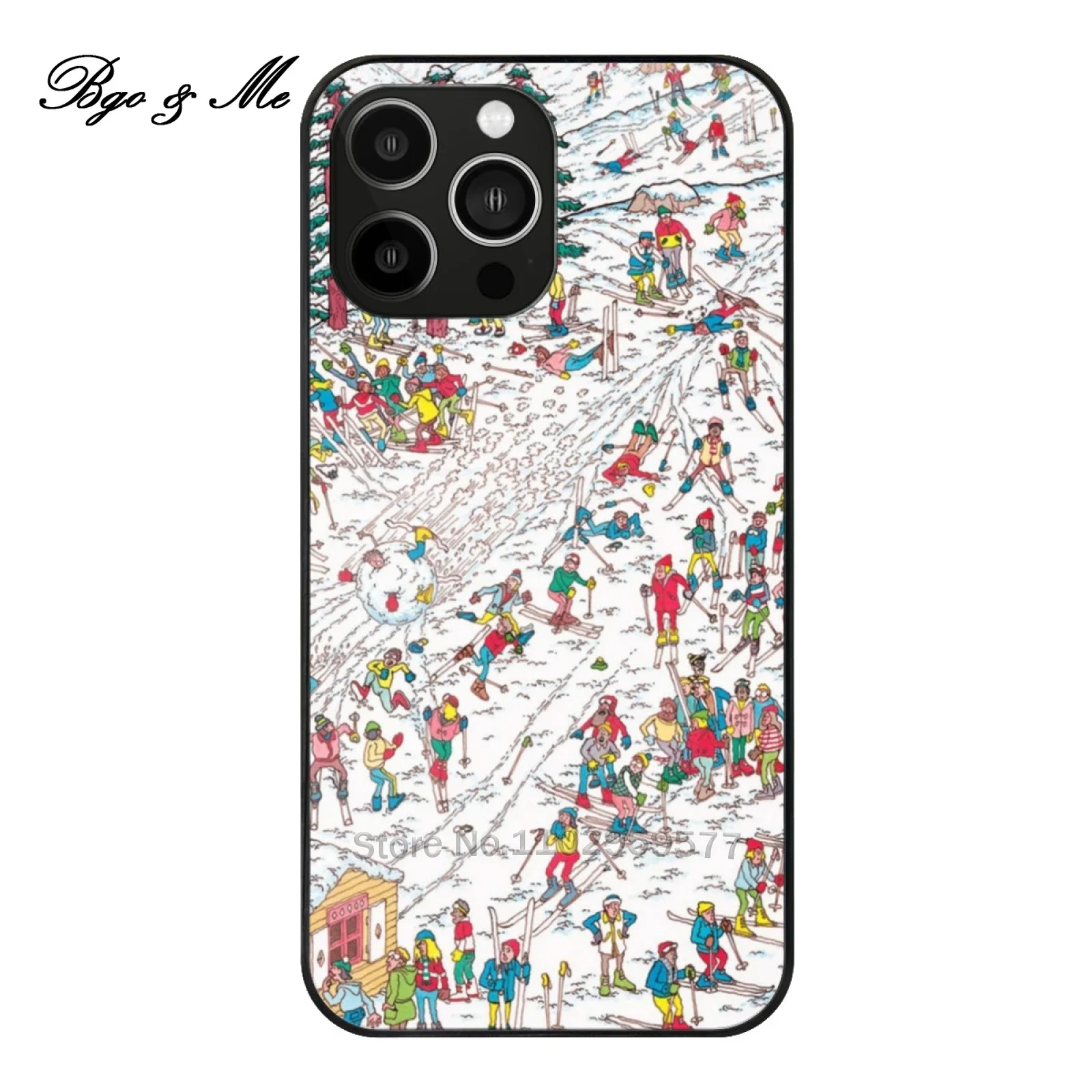 Wher'S Wally Waldo-Find Wally Waldo Book-Part Wher'S Wally At Custodia In Vetro Temperato Di Lusso Per Iphone 15 14 13 12 Pro Max