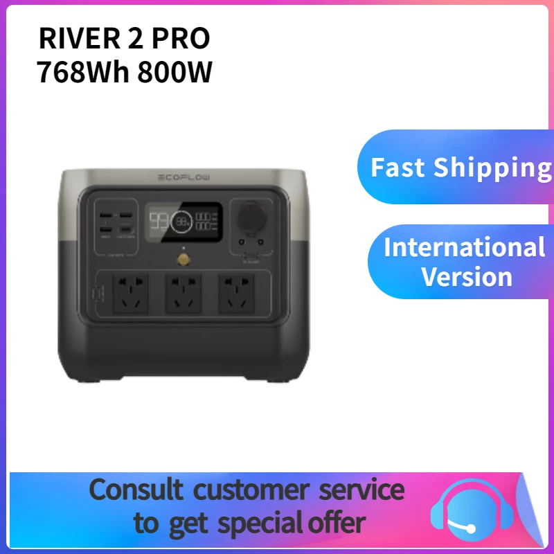Ecoflow River 2 Pro Outdoor Mobile 220V Carica Rapida Batteria Al Litio Ferro Fosfato Alimentatore Ad Alta Potenza Presa Cn