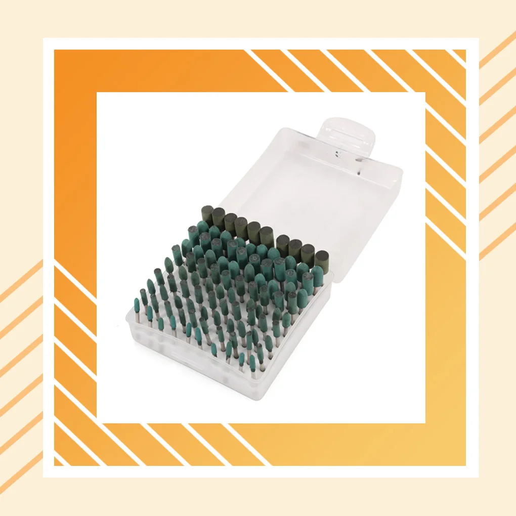 

100Pcs Rubber Grinding Head Convenient Lightness Easy Storage Polish Grinder Polishing Tools Grinding Accessory
