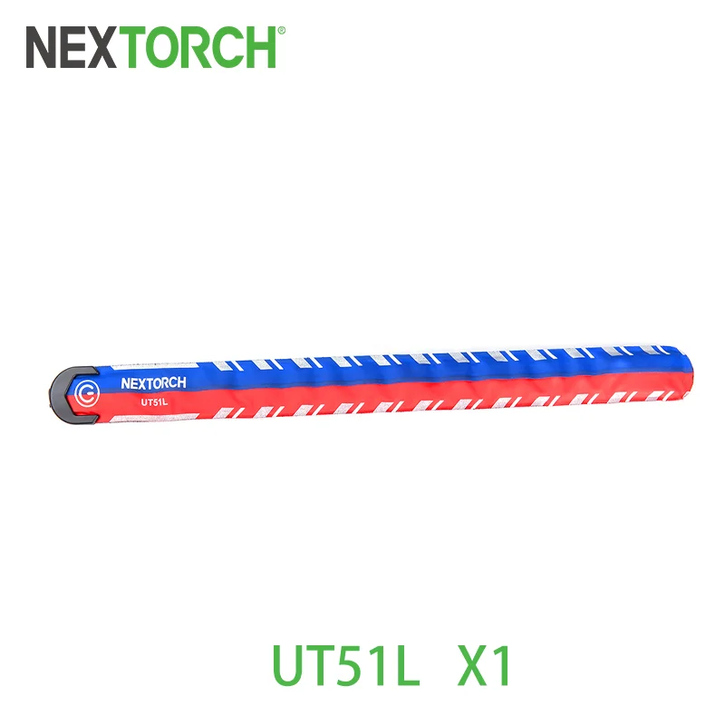 NEXTORCH UT21L Bracelet d'Avertissement Clignotant Rouge Bleu Torche d'Avertissement Tout-en-Un Rechargeable par USB 5 Modes d'Éclairage pour Course