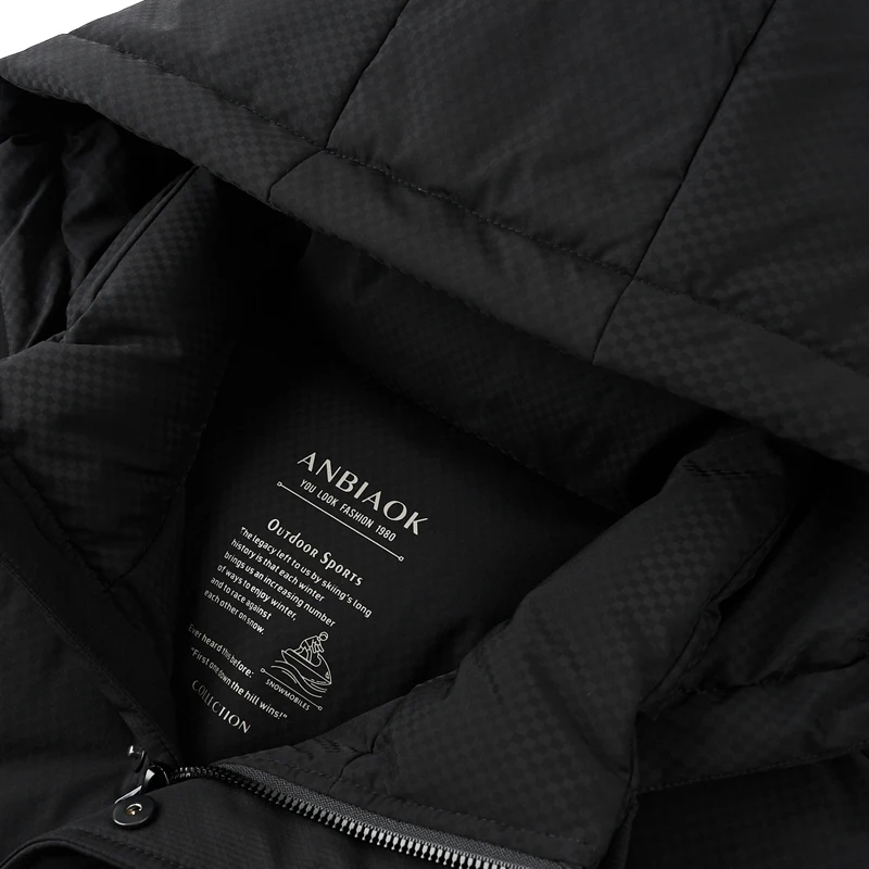 YX-2608 Men's Thick Short Down Jacket Winter New Detachable Hat White Duck Down Warm Casual Fashion Jacket Hooded Coat