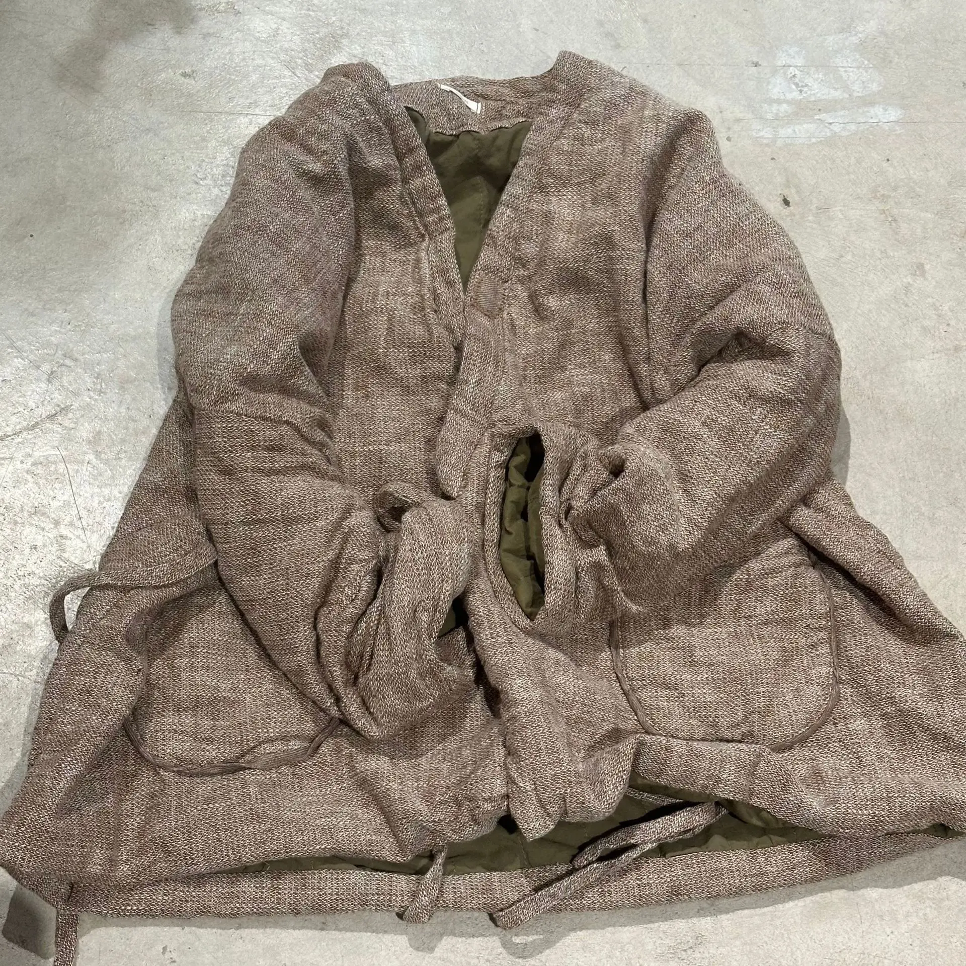 Winter Women Vintage Robe Trench Padded Cotton Cardigan Japanese Streetwear Loose Causal Kimono Parkas Coat Women Outerwear