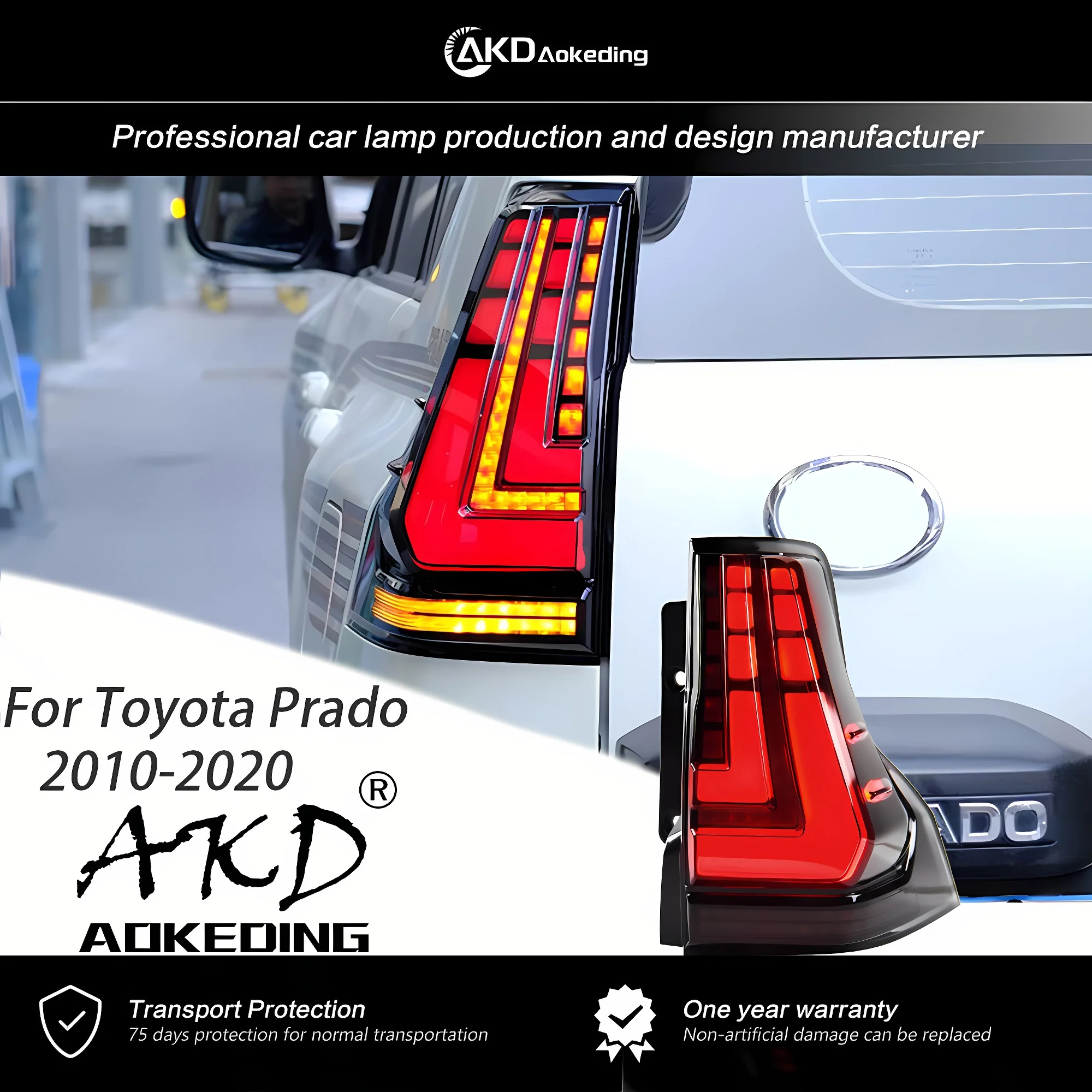 

AKD Tail Lamp for Toyota Prado LC150 Tail Lights 2010-2020 Prado 2700 4000 LC150 LED Tail Lamp GX460 DRL Signal Auto Accessories