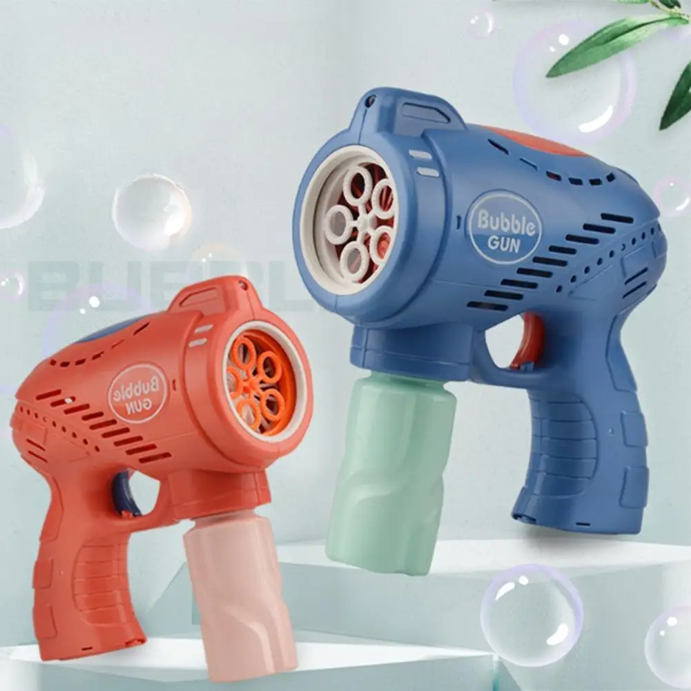 

Children 5-hole Electric Bubble Machine With Light Automatic Bubble Blower Toys For Summer Outdoor Party Gifts