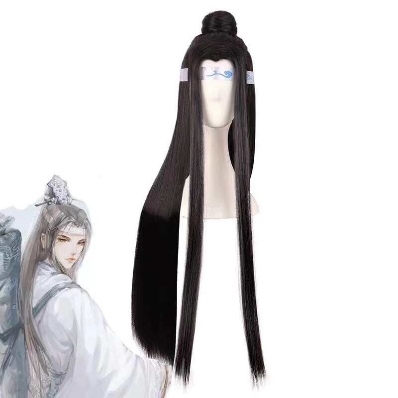 

Anime Mo Dao Zu Shi Grandmaster of Demonic Cultivation Lan Wangji Wei Wuxian Cosplay Ancientry Wig For Halloween Party + Wig Cap